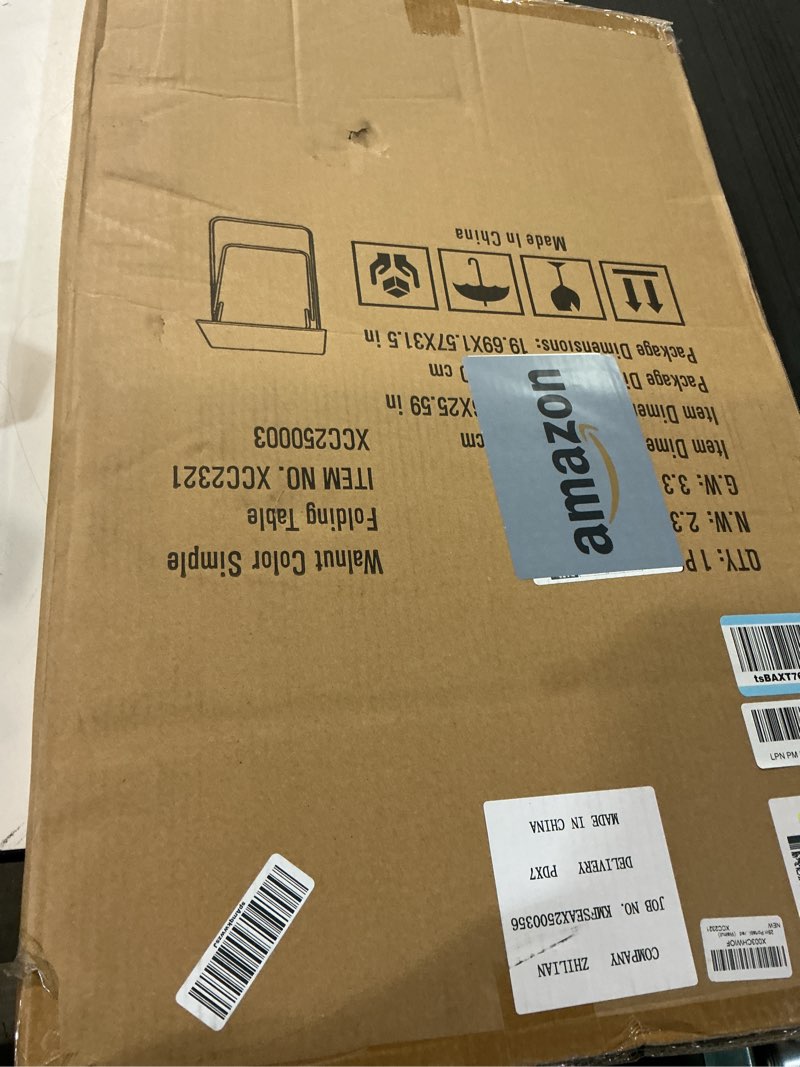 Condition photo showing New/Like New for Garden 4 you 25In Portable Folding TV Tray Table on Bed & Sofa,TV Dinner Tray with Sturdy MDF,Portable Table with No Assembly Required ?Walnut,1PC? Walnut 1pc