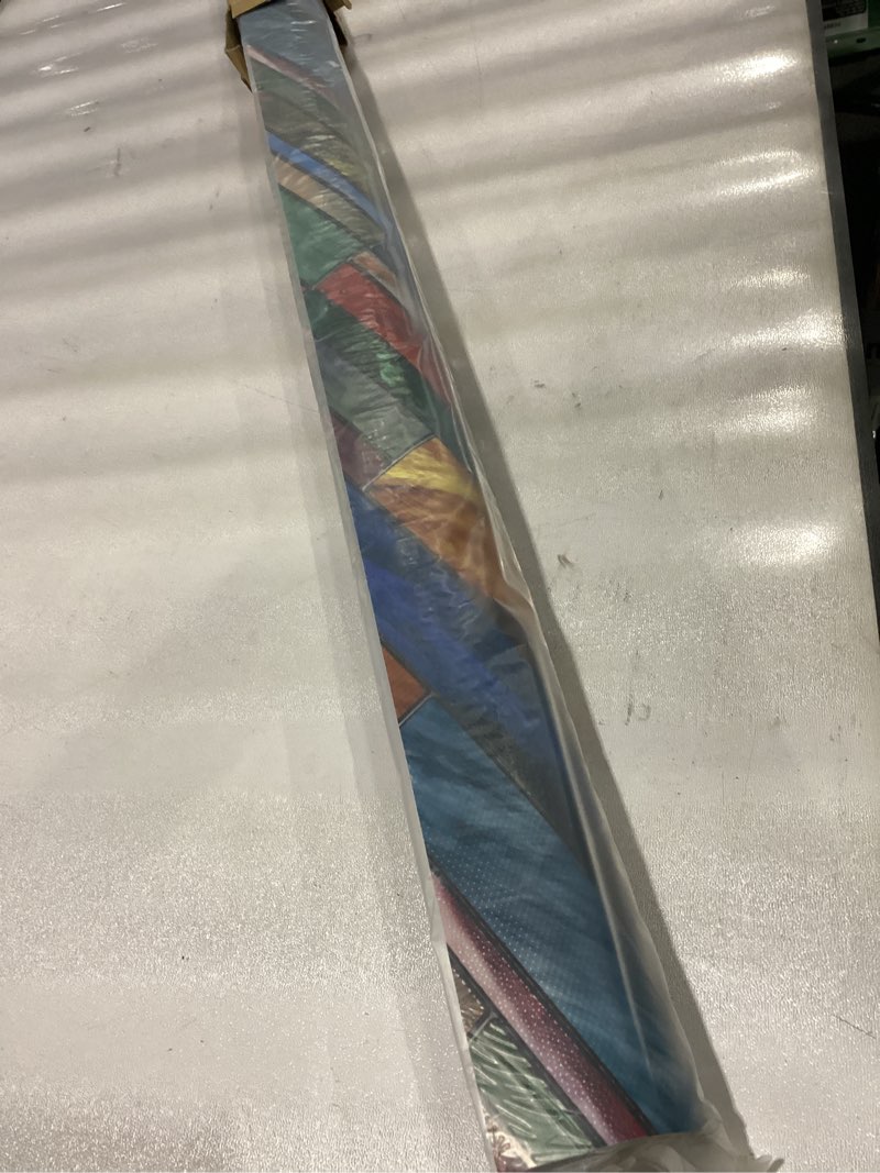 Condition photo showing Good Condition for SUNBABY Stained Glass Window Privacy Film: 3D Decorative Christmas Static Clings, Vintage Windows Decals Day and Night Privacy, Home Bathroom Door Window Coverings for Winter,35.4 x 78.7 Inch 35.4 x 78.7Inch Colorful