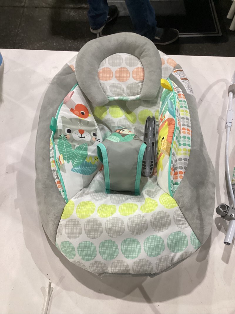 Condition photo showing As Is for *similar to stock* bright starts wild vibes infant to toddler rocker with vibrations, unisex, newborn +