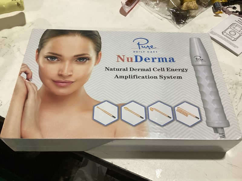 Condition photo showing New/Like New for pure daily care nuderma handheld skin therapy wand machine w/neon – anti-aging - skin tightening - wrinkle reducing - dark circles – clarifying - hair & scalp stimulator 1 count (pack of 1)