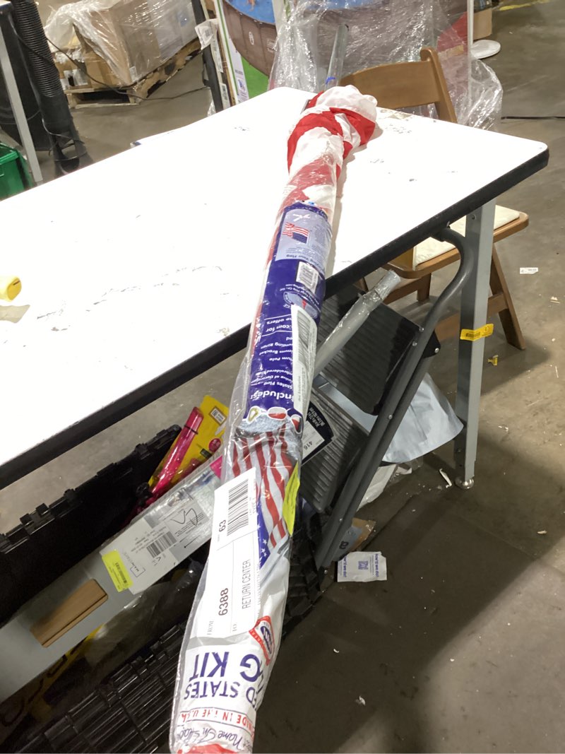 Condition photo showing Good Condition for valley forge 3x5ft. nylon us flag kit with 6ft. 1.25in. aluminum pole and aluminum bracket