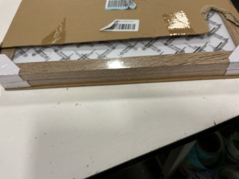 Condition photo showing New/Like New for LUCKYLIFE 16x20 Frames for Wall, Display Pictures 11x14 with Mat or 16x20 without Mat, Pack of 2, Natural Woodgrain Natural Woodgrain 16x20