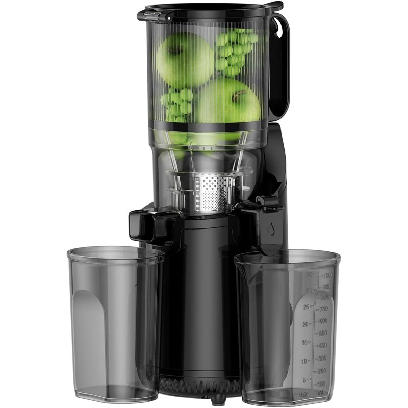 cold press juicer, amumu slow masticating machines with 5.3" extra large feed