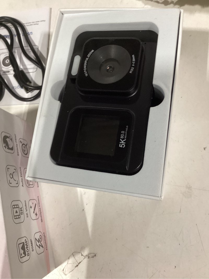 Condition photo showing Good Condition for similar  productdigital camera, fhd 1080p kids camera 44mp point and shoot digital cameras with 32gb sd card, 16x zoom, two batteries, lanyard, compact small camera for kids boys girls