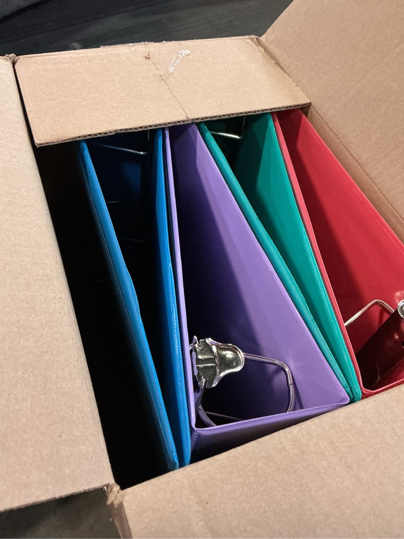 Condition photo showing Good Condition for (the colors is different)avery durable view 3 ring binders, 2 inch slant rings, 530-sheet capacity, assorted bright colors, 4-pack (05635) – for school, office, teachers, classrooms & home organization
