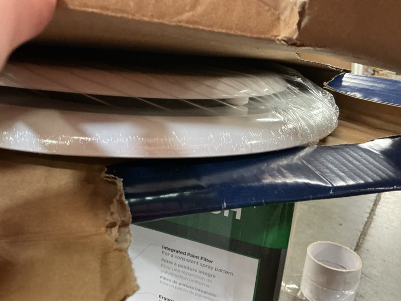 Condition photo showing As Is for project source wood white round toilet seat