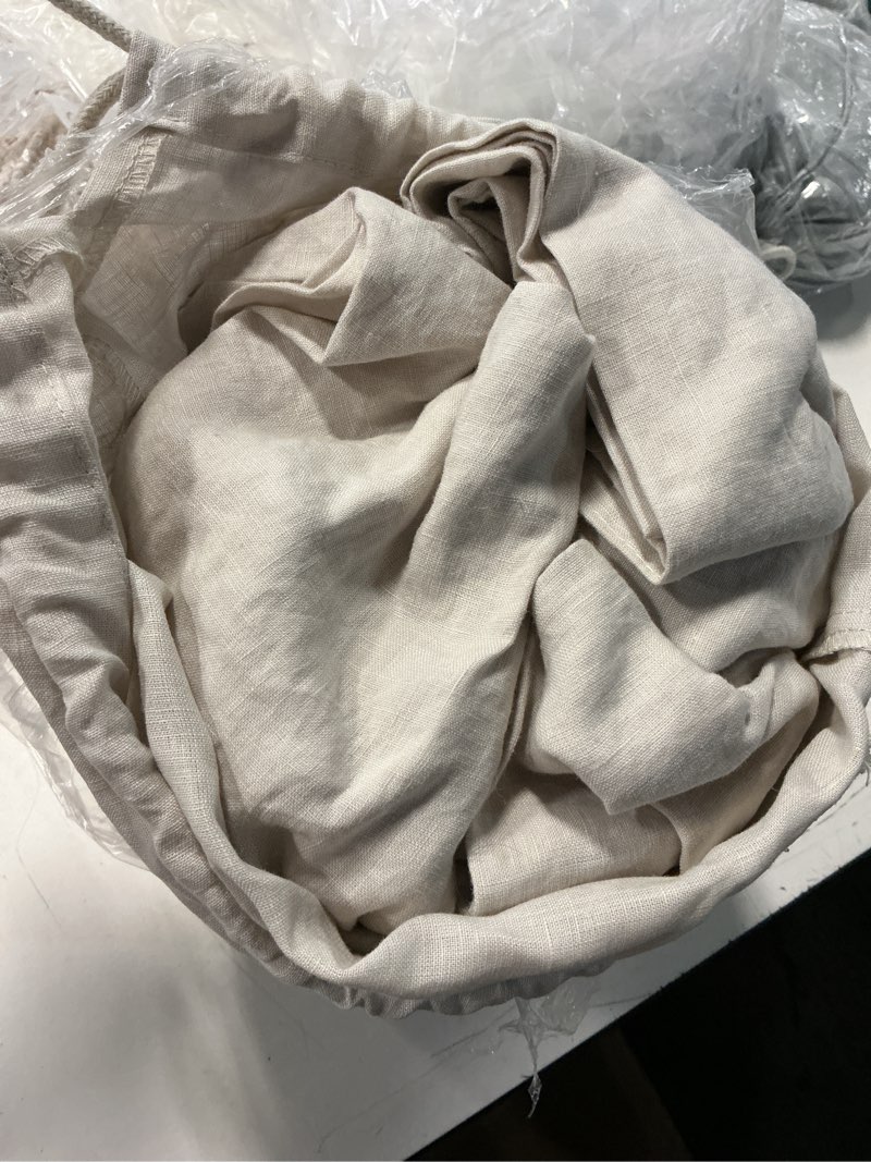 Condition photo showing Good Condition for european linen duvet cover, king/cal king, sand