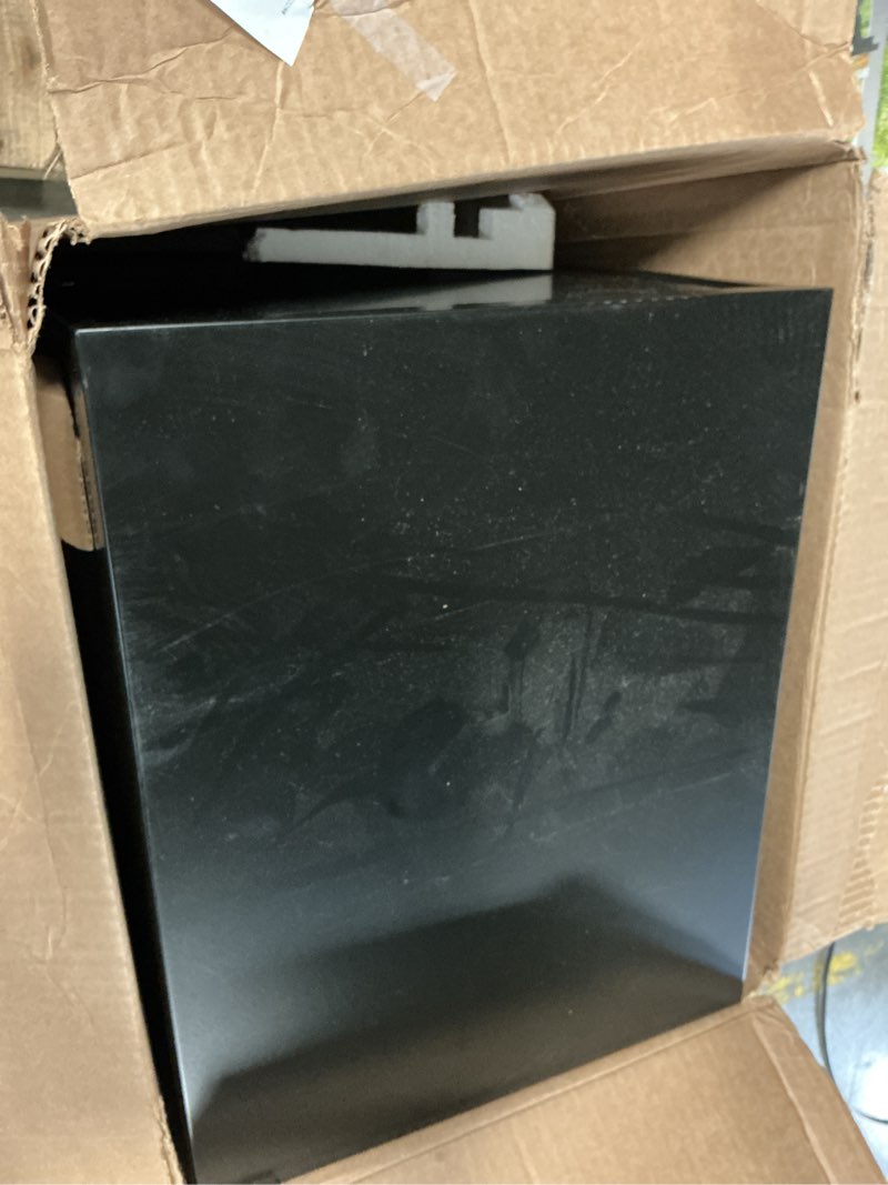Condition photo showing As Is for space solutions 18" deep 2 drawer letter width vertical file cabinet, black