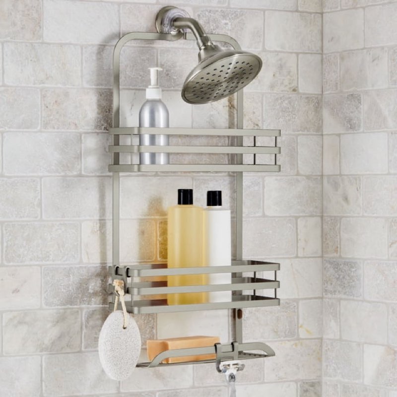 Better Homes & Gardens Lock Top Shower Caddy, Nickel