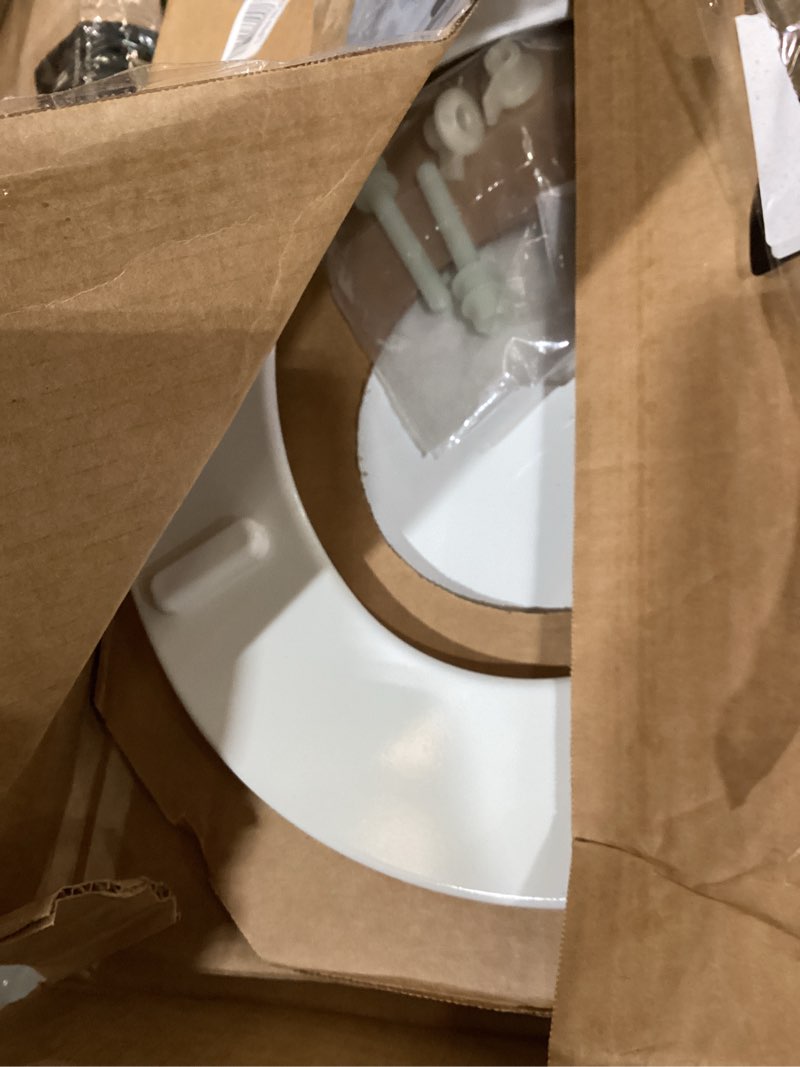 Condition photo showing Good Condition for mayfair slow close round white molded wood toilet seat