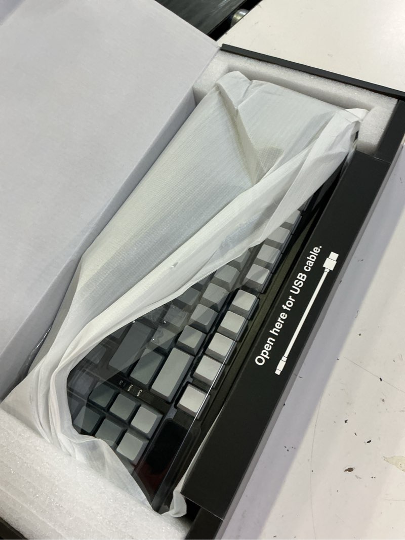 Condition photo showing Good Condition for redthunder k95 wireless mechanical keyboard,tft screen & knob, trip-modes connection, gasket custom hot-swap keyboard, rgb backlit, pre-lubed linear switches, side printed pbt keycaps, gray gradient gradient gray