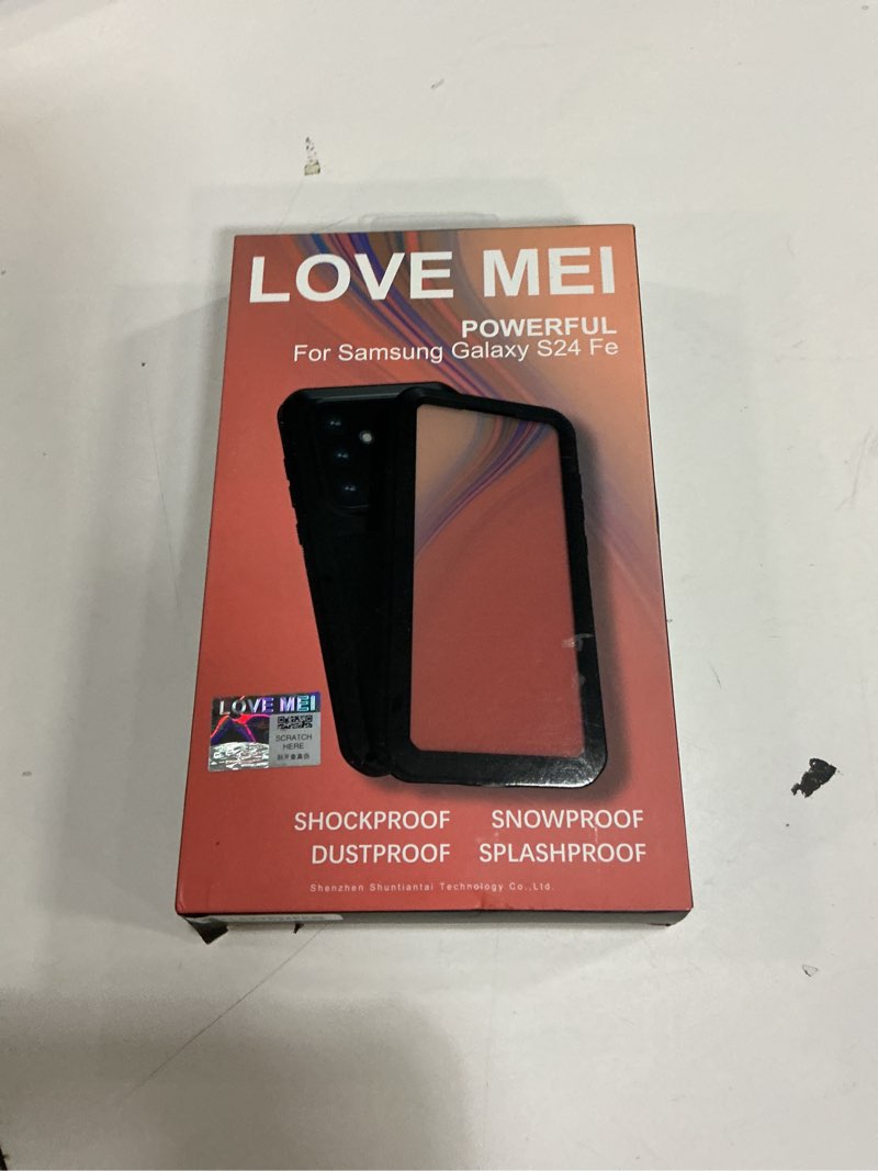 Condition photo showing New/Like New for LOVE MEI Compatible with Samsung Galaxy S24 FE Case, Outdoor Sports Military Heavy Duty Shockproof Dustproof Hybrid Aluminum Metal+Silicone+Tempered Glass Hard Cover (Green)
