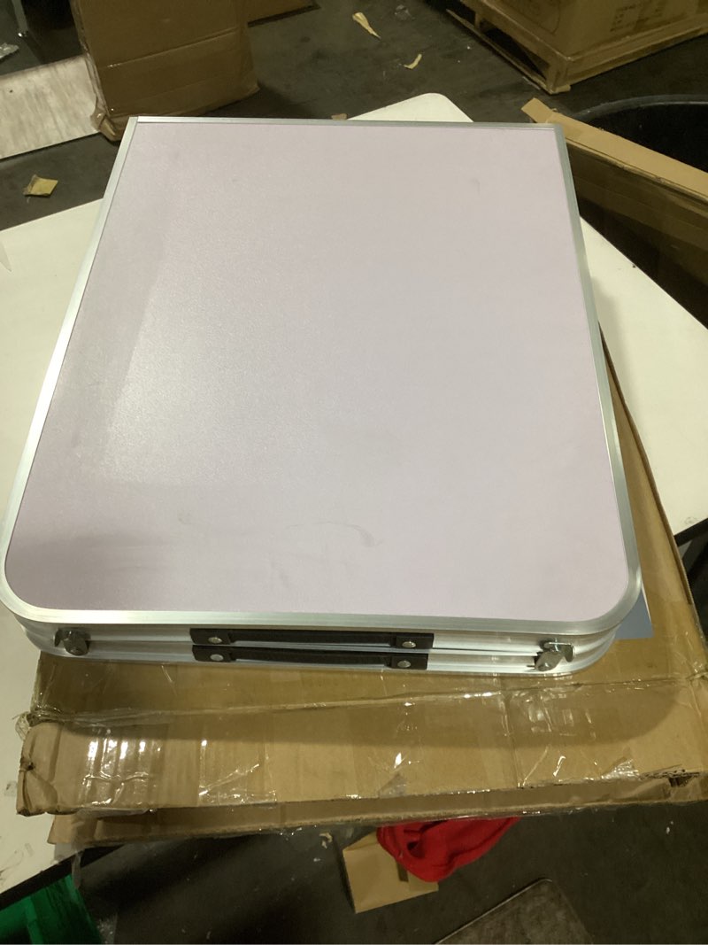 Condition photo showing Good Condition for VEVOR Camping Kitchen Table, Folding Outdoor Cooking Table, 3 Adjustable Heights, Aluminum Lightweight Portable Cook Station with Storage Organizer, Carry Handle, for BBQ Party Picnic RV Travel, Black