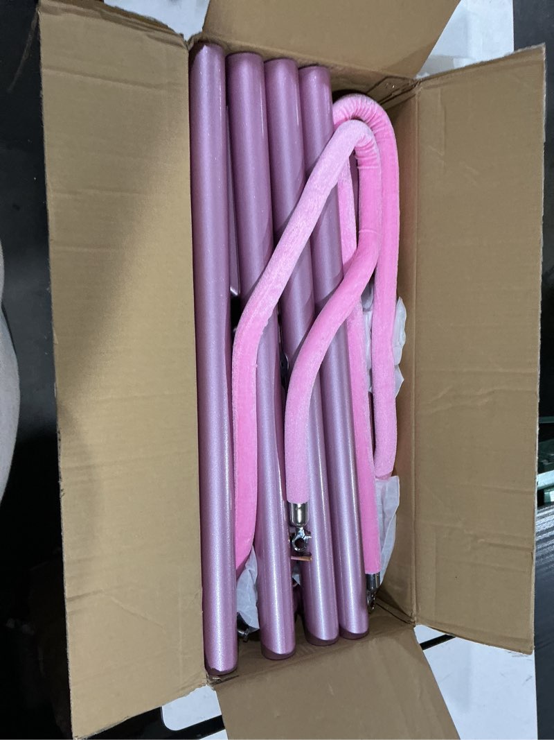 Condition photo showing Good Condition for ferraycle 4 pcs stainless steel stanchions post queue 38 inch, 5 ft velvet carpet ropes and pole, control barriers for wedding birthday party decoration sand injection hollow base set (glitter pink) glitter pink 4
