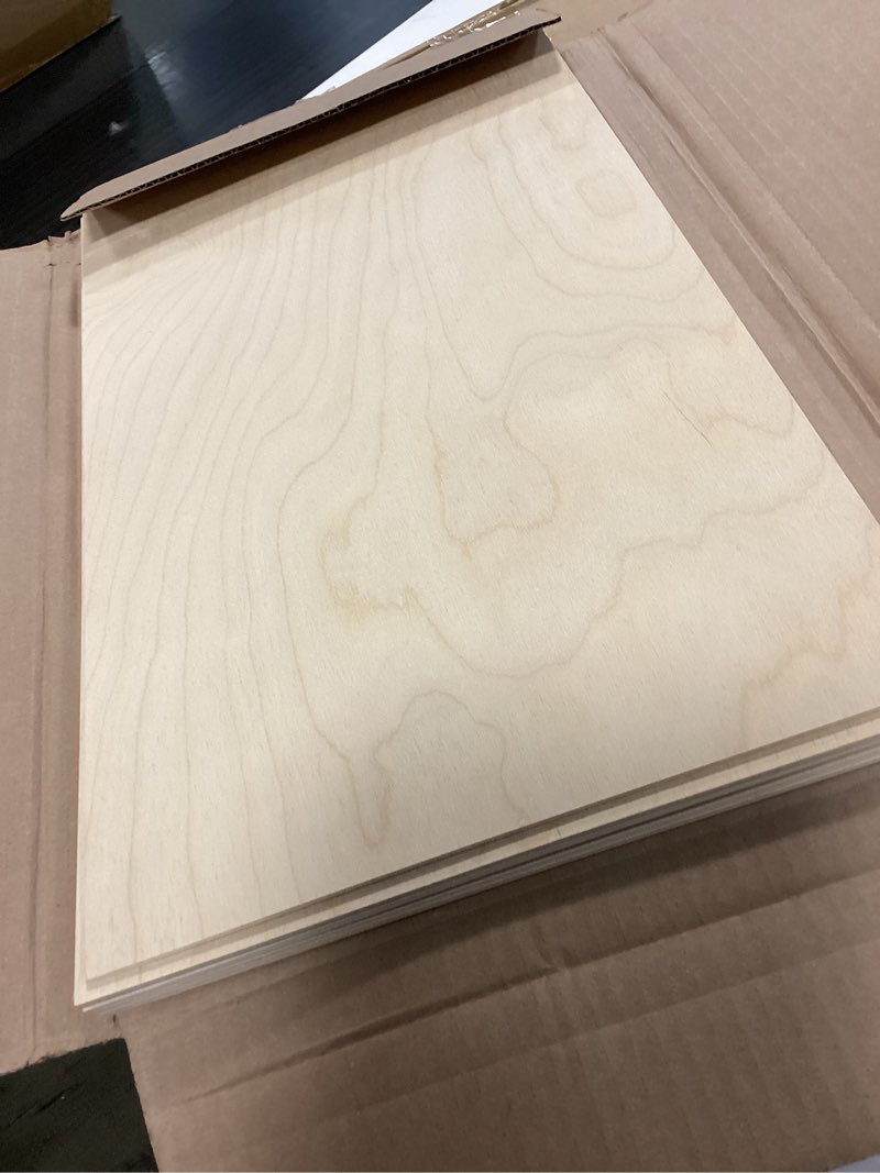 Condition photo showing Good Condition for 3 mm Baltic Birch Plywood 1/8 x 12 x 20 Inch, Box of 6 B/BB Grade Craft Wood, Stronger Than Basswood Sheets, for Laser, CNC Cutting and Wood Burning, by Woodpeckers 12" x 20", 1/8" thick 6