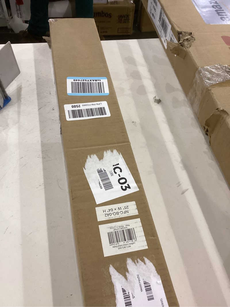 Condition photo showing Good Condition for LazBlinds Cordless Cellular Shades, No Tools No Drill Blackout Honeycomb Shades Pleated Blinds for Windows, 25" W x 64" H, Soft Cream Blackout-soft Cream 25'' W x 64'' H