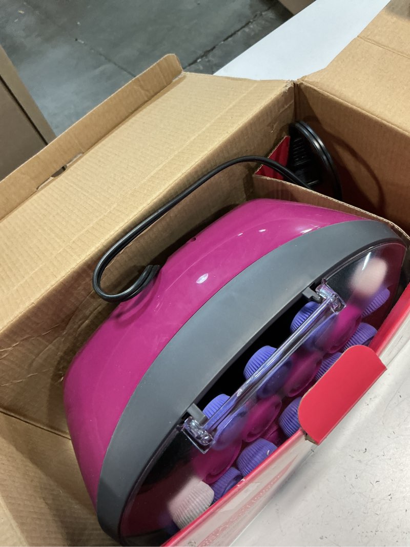 Condition photo showing As Is for remington ionic conditioning hair setter, 20 velvet hair rollers, 6 large (1¼”), 10 medium (1"), 4 small (¾”), blowout style hair curlers pink 1 count (pack of 1)