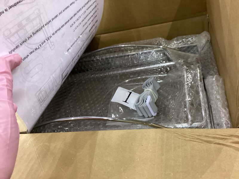 Condition photo showing As Is for ANASTA Single Pull Out Trash Can Under Cabinet 7-13 Gal, Heavy Duty Under Sink Garbage Can, 50Qt Slide Out Waste Bin for 13" Wx 17" Hx 19" D Base Cabinet, Trash Bin Holder for Drawer/Counter, No Can Silver Not include trash can