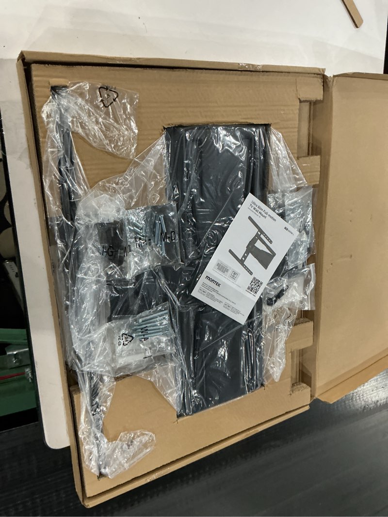 Condition photo showing New/Like New for monTEK 0.77" Ultra Slim TV Wall Mount for 43-90 Inch TVs, Swivel & Tilt & Leveling & Extension Wall Mount TV Bracket with Articulating Dual Arms, Low Profile Full Motion tv Mount, 4X Weight Tested