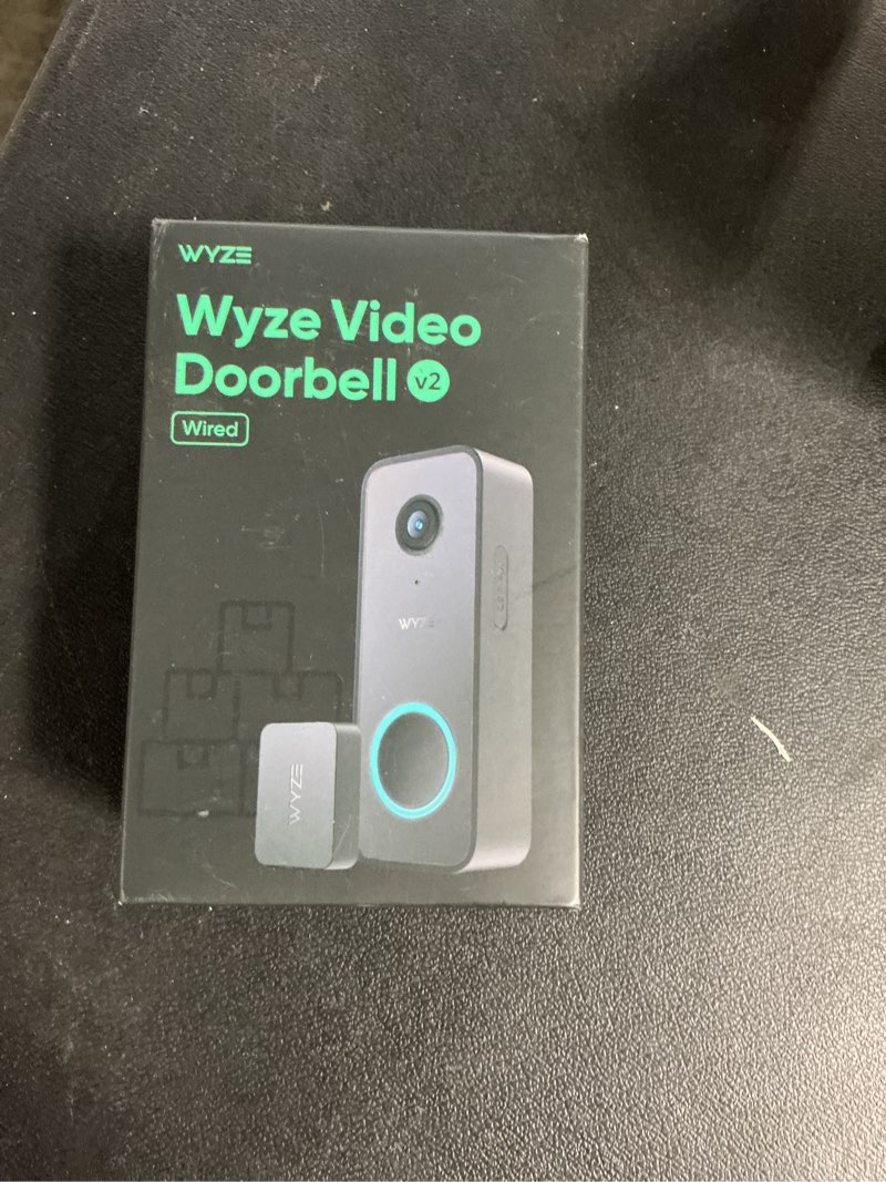 Condition photo showing Good Condition for wyze video doorbell v2, two-way audio, 2k video, color night vision, ip65 weather resistance, 24/7 video recording*, package monitor, compatible with alexa & google assistant, black (wiring required)