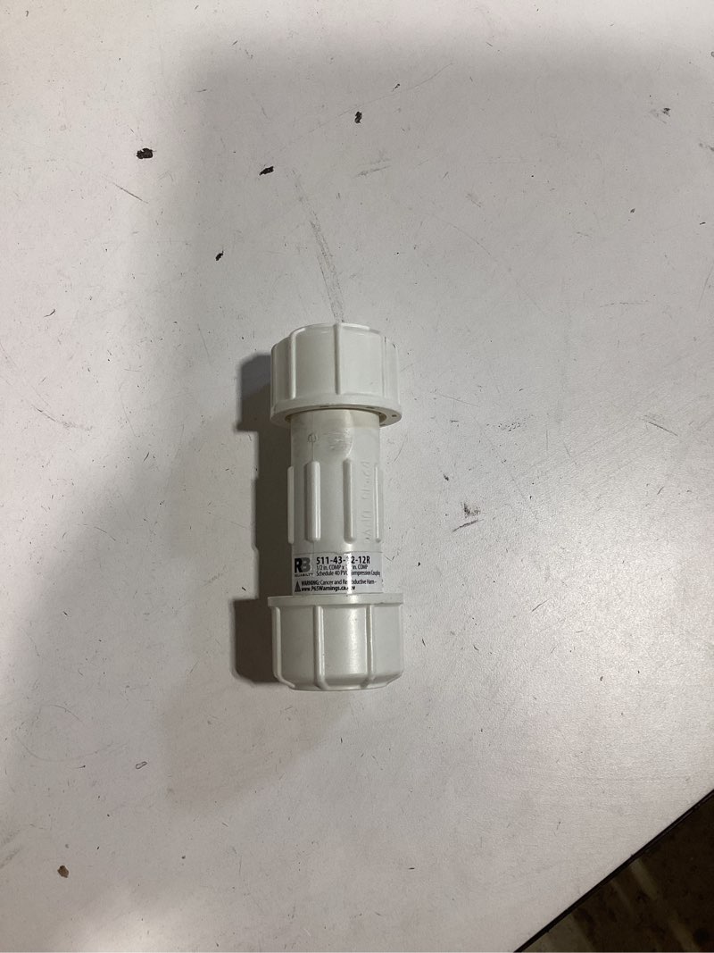 Condition photo showing New/Like New for homewerks worldwide 1/2-in schedule 40 pvc compression coupling