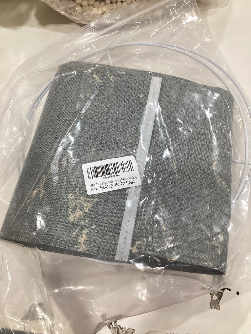 HEVSTIL Gray Linen Lampshade – 10.24 Inch Bottom x 7.48 Inch Height Fabric Lamp Shade for Table Lamp