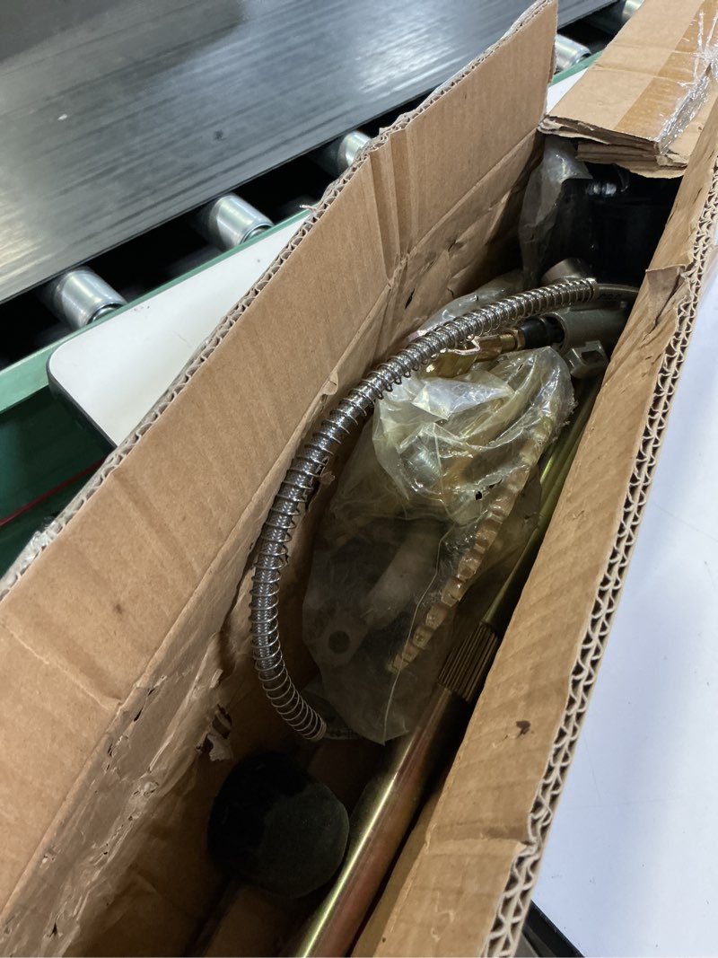 Condition photo showing As Is for 32 in/815mm go kart rear axle assembly kit with shaft & hub & chain & brake master cylinder replacement for go kart atv