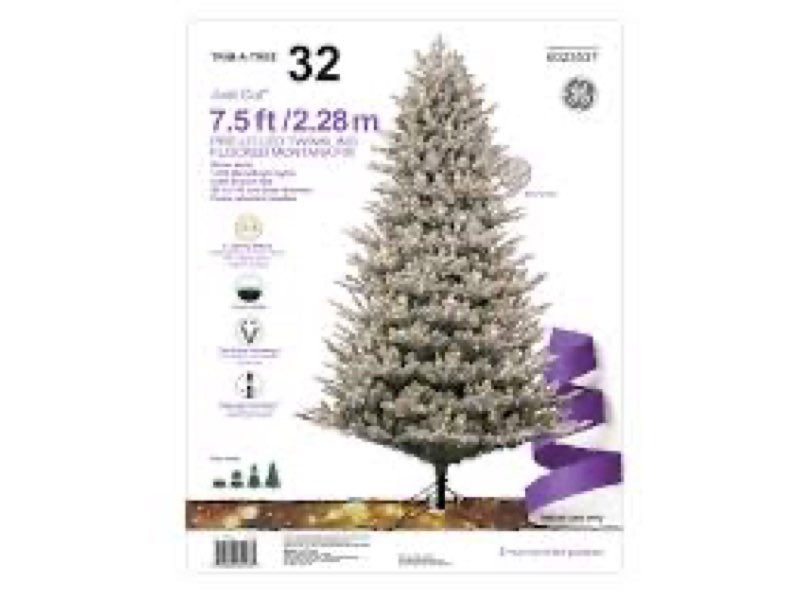 7.5 feet pre-lit led twinkling flocked montana fir tree warm white