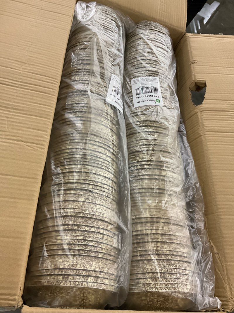 Condition photo showing New/Like New for 400pcs 10oz round brown and white plastic asian style bowl