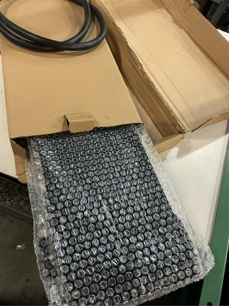 Condition photo showing New/Like New for lpd47391 47391 low pressure drop transmission oil cooler suitable for heavy duty 40,000 gvw max 40k transmission cooler including mounting hardware, towing applications and advanced cooling protection black