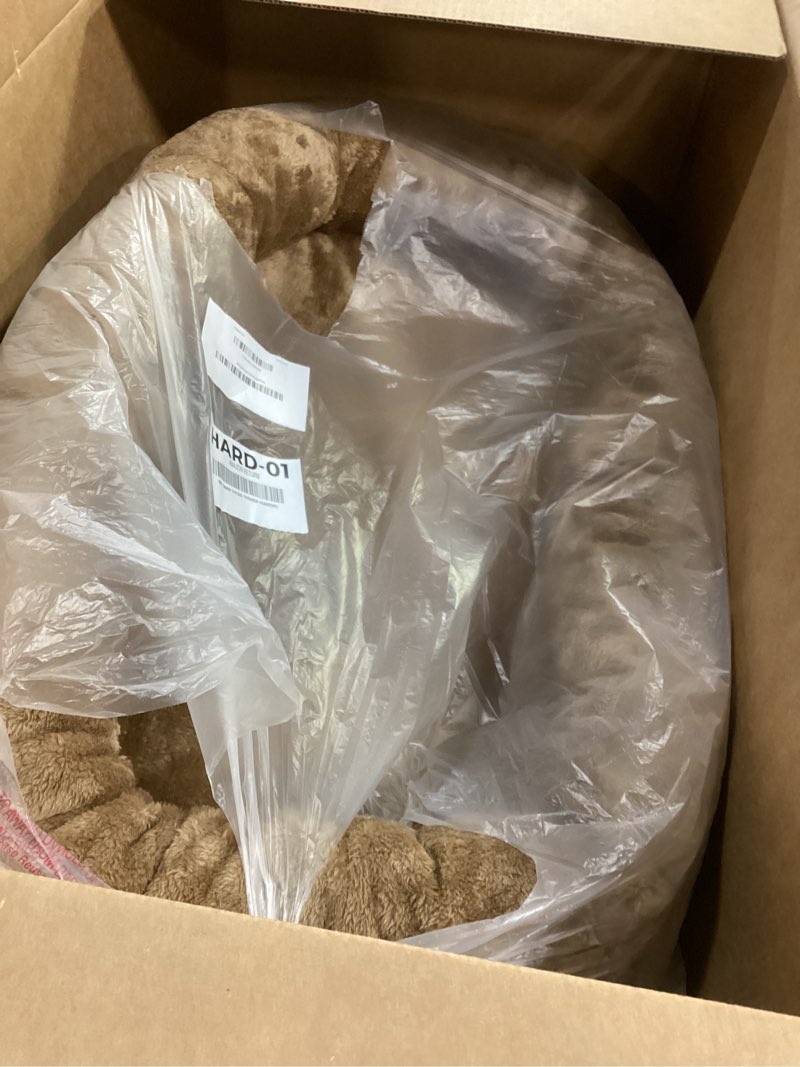 Condition photo showing Good Condition for Orthopedic Waterproof Large Dog Bed: Memory Foam Washable Dog Bed with Bolsters - Removable Orthopedic Cover for Medium L XL Large Sized Pet - Non-Slip Bottom - Coffee Large (36"L x 27"W x 7"Th) Coffee