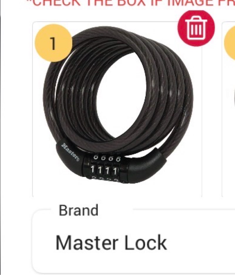 Master Lock 8143D Preset Combination Cable Lock  4 Ft. (1.2 m.) Long x 5/16 In. (8 mm.) Diameter ( total pack of 6)
