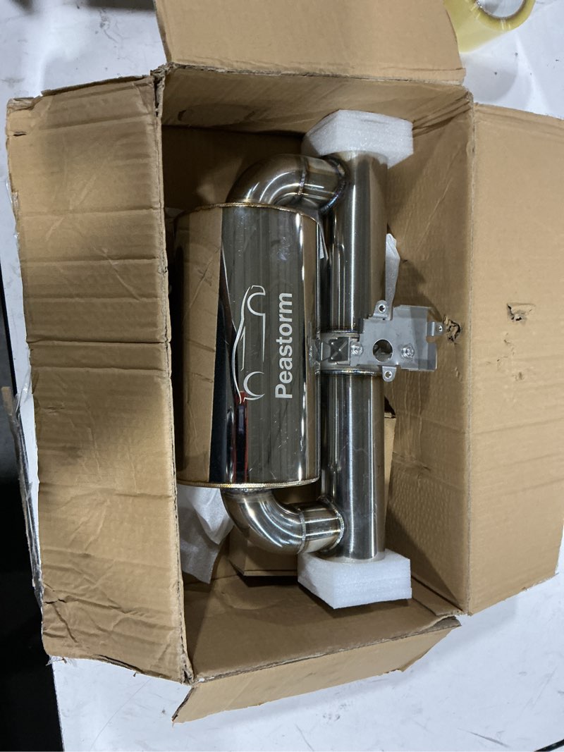 Condition photo showing Good Condition for 3 inch electric valved muffler exhaust cutout with muffler cat back exhaust system kit 3"