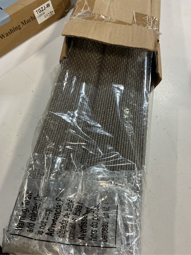 Condition photo showing New/Like New for lazblinds no drill bamboo roman shades, 35" w x 64" h, star-grey | light filtering blinds, real natural bamboo material, easy to install