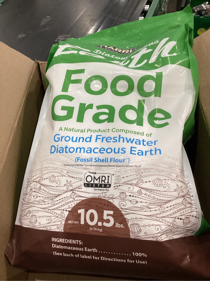 Condition photo showing New/Like New for Harris Diatomaceous Earth Food Grade, 10lb with Powder Duster Included in The Bag