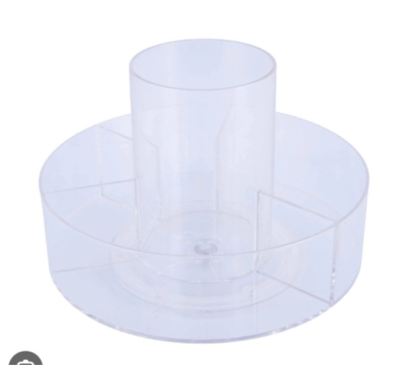 wayfair basics® aldora 5-compartment 360 degree rotating countertop organizer storage