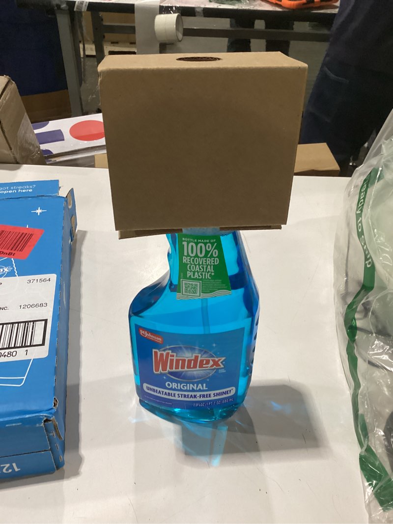 Condition photo showing New/Like New for windex glass and window cleaner spray bottle, packaging designed to prevent leakage and breaking, surface cleaning spray, original blue scent, 23 fl oz 23 fl oz (pack of 1) trigger