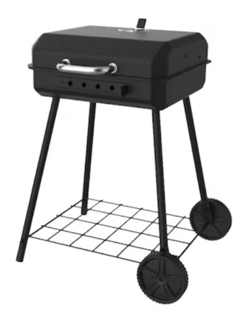 master forge small 290-sq.in 18.2-in w black cart charcoal grill