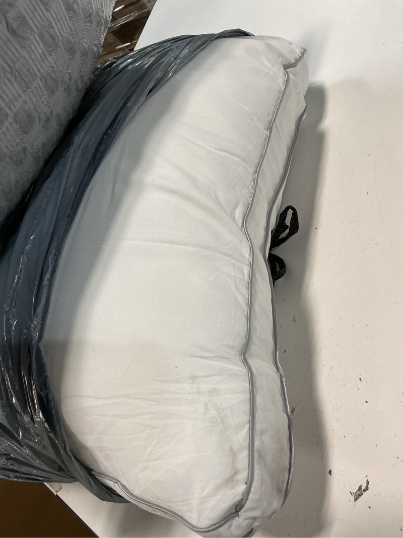 Condition photo showing As Is for Utopia Bedding Bed Pillows for Sleeping Queen Size (White), Set of 2, Soft & Fluffy Pillow with Down Alternative Filling, Cooling, Hotel Quality, Gusseted Pillow for Back, Stomach or Side Sleepers White Queen (Pack of 2)