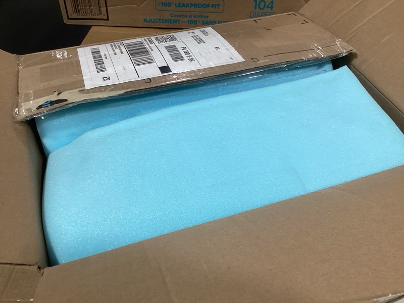 Condition photo showing Good Condition for dmi 2-inch foam mattress topper, egg crate foam pad for support, air circulation, pressure relief & weight distribution, twin size 33 x 72, blue