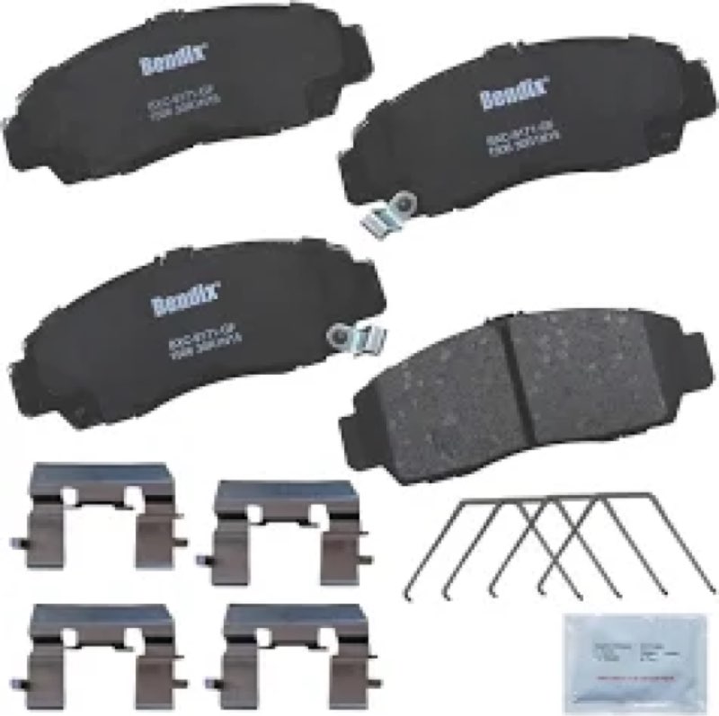 bendix priority1 cfc1506 ceramic front brake pads for acura cl 2001-2003, rl 1999-2004, tl 1999-2008