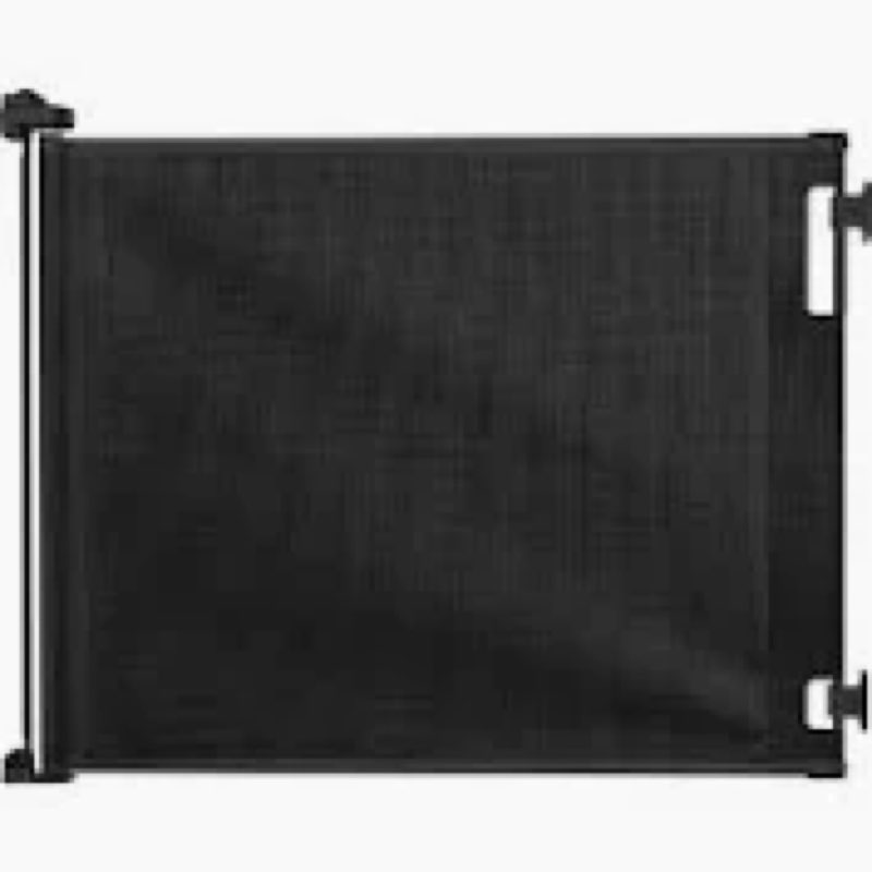 Retractable safety gatr black