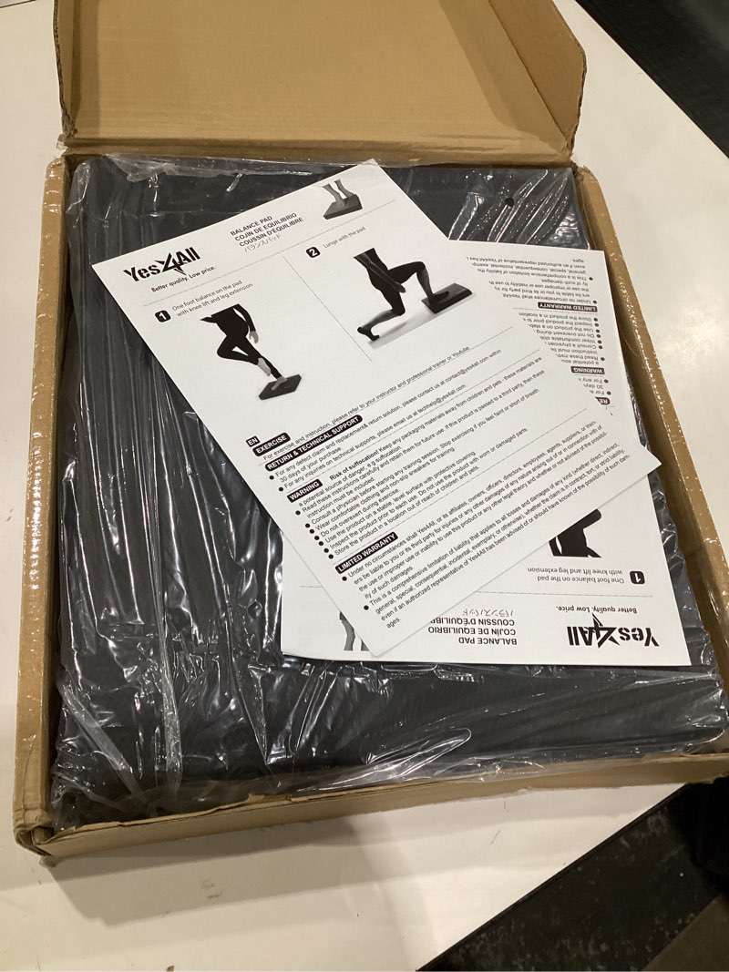 Condition photo showing New/Like New for Yes4All Balance Pad, Nonslip TPE Foam Balance Pad with Upgraded Sizes - L Balance Mat for Fitness, Yoga & Stability Training - black
