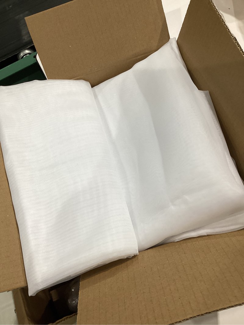 Condition photo showing Good Condition for holidayideas all weather white outdoor sheer curtains for patio waterproof 6 pcs rod pocket indoor sheer voile curtains for porch, balcony, gazebo, pergolas, 54x84 inch white 54"w x 84"l (pack of 6)