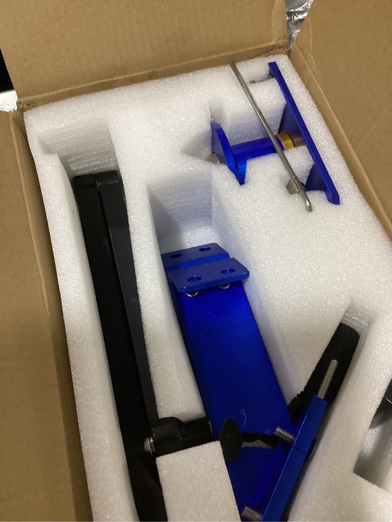 Condition photo showing Good Condition for sporgain lawn mower blade sharpener & blade balancer, 15°-45° adjustable mower blade sharpener and high precision magnetic balancer for many types of mower blade, indigo