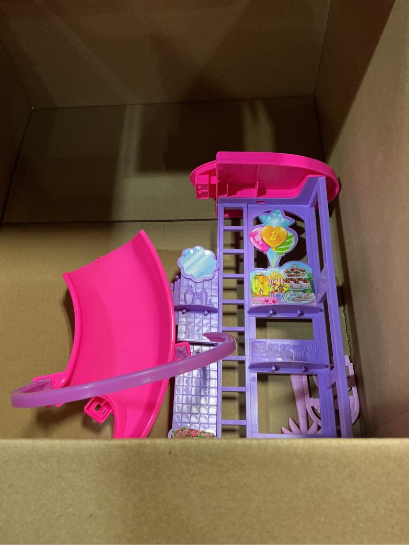Condition photo showing As Is for Barbie Dream Pool Playset with 6 Play Areas, Including Slide & Bubbling Hot Tub, Plus 20+ Accessories Like Pet, Floaties & More