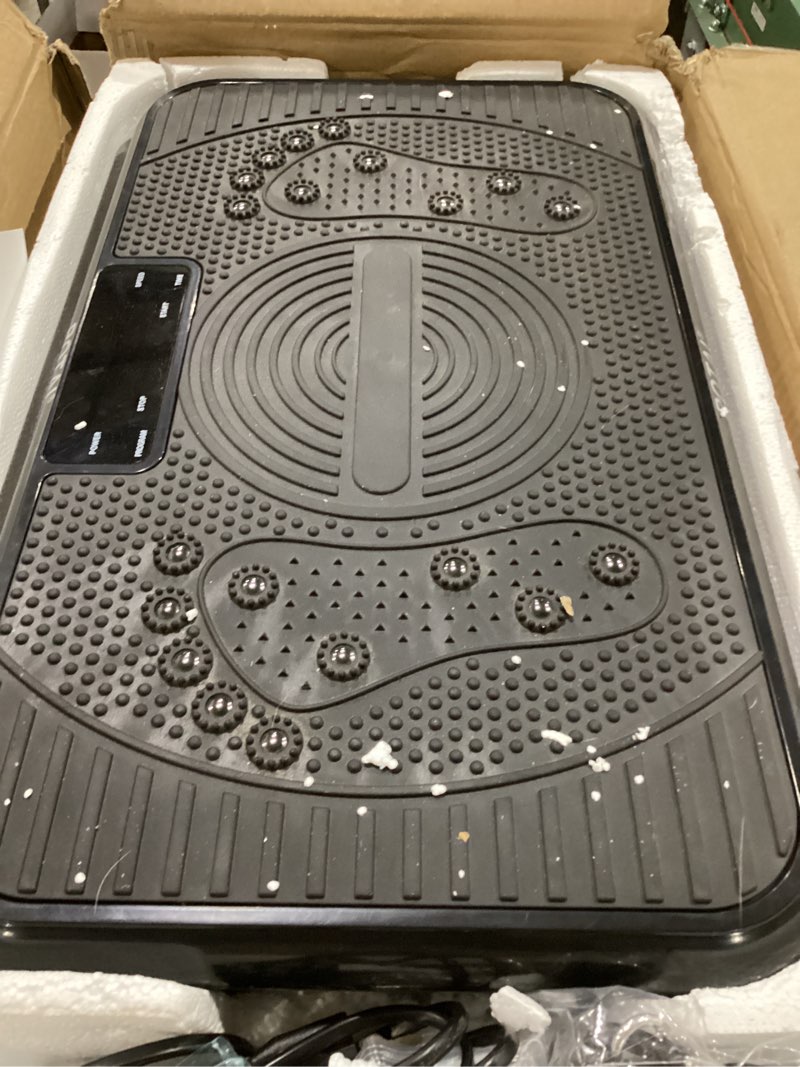 Condition photo showing As Is for Shake Plate Vibration Exercise Machine for Lymphatic Drainage Massager & Weight Loss, 400 lbs Capacity Whole Body Vibrating Plate Workout for Women and Men Black