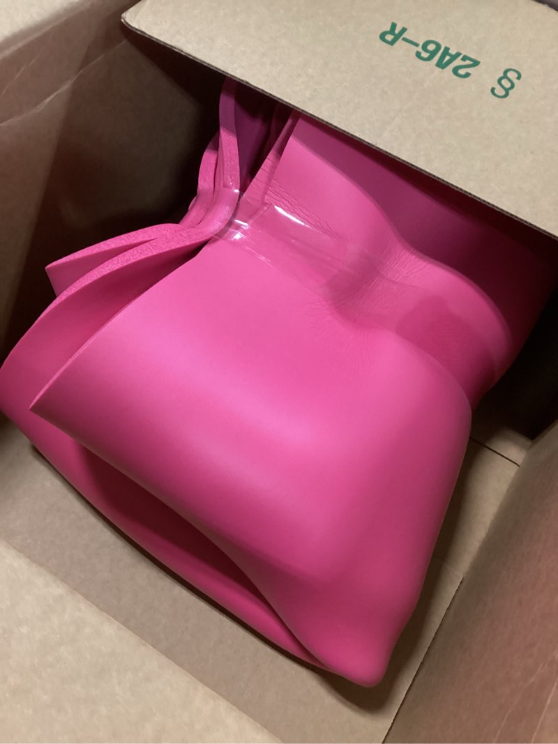 Condition photo showing As Is for Amazon Basics Extra Thick Exercise Yoga Mat with Carrying Strap Pink 1/2 Inch