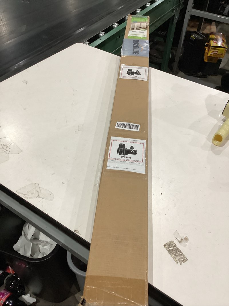 Condition photo showing As Is for DENFOON Motorized Zebra Blinds, Solar Powered Dual Layer Automatic Shades with Remote Control, Rechargeable Smart Blinds Horizontal Wireless Electric Shades for Windows, Custom Size, White? 48 x 72 White 48"W x 72"H