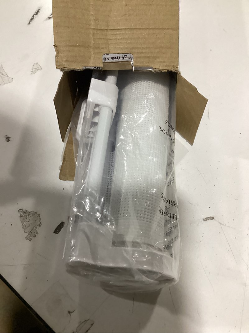 Condition photo showing New/Like New for reinforced 28 inch tall retractable baby gates for dogs, easy step over pet gate with support rods, 55" wide retractable dog gate, puppy gates for the house short dog gate for stairs, doorways, white
